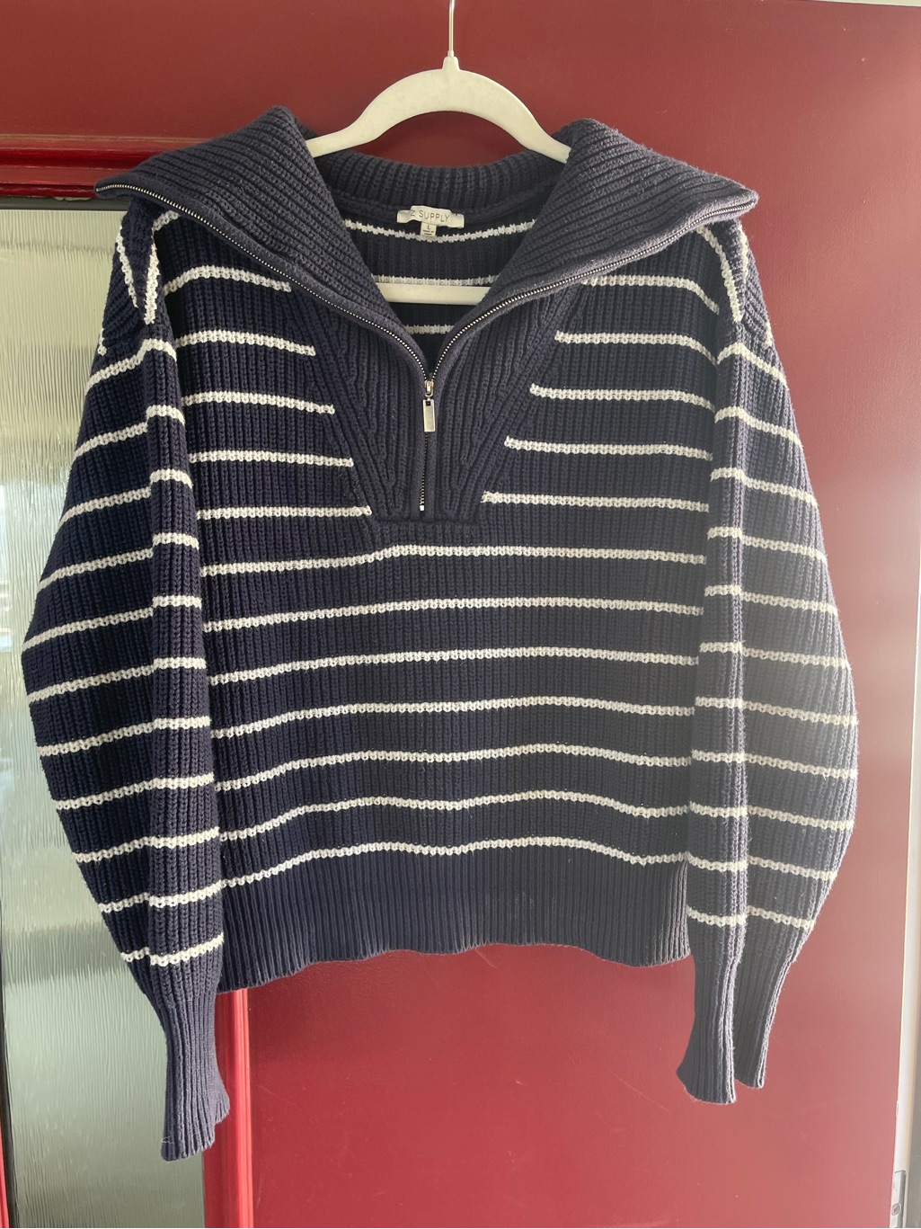 Z Supply âCaptain Navyâ Villa Half Zip Sweater